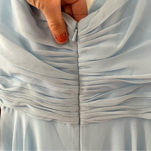 Mac Duggal Ieena Astmmetrical Hem Chiffon Maxi Dress Size 6 - Picture 7 of 15